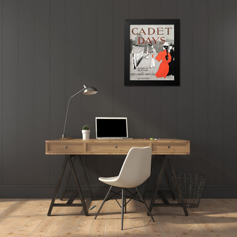 Cadet Days Black Modern Wood Framed Art Print by Penfield, Edward