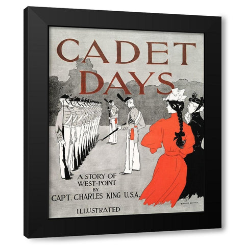 Cadet Days Black Modern Wood Framed Art Print by Penfield, Edward