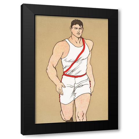 Runner 1908 Black Modern Wood Framed Art Print with Double Matting by Penfield, Edward