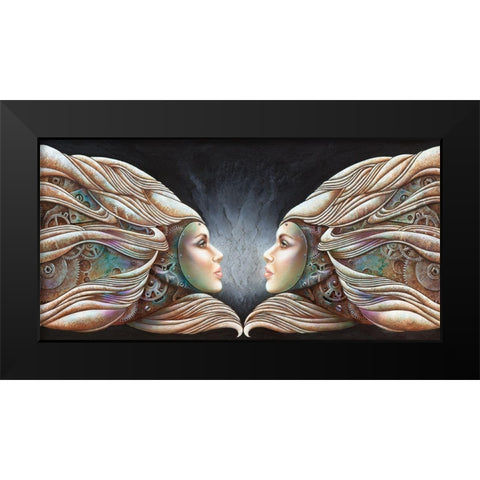 A Time to Reflect Black Modern Wood Framed Art Print by Ferraro