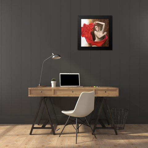 A Time to Soar Black Modern Wood Framed Art Print by Ferraro