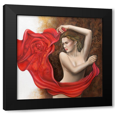 A Time to Soar Black Modern Wood Framed Art Print by Ferraro