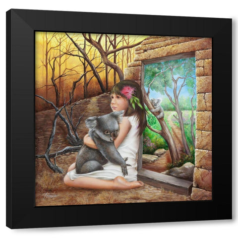 And She Persisted Black Modern Wood Framed Art Print by Ferraro