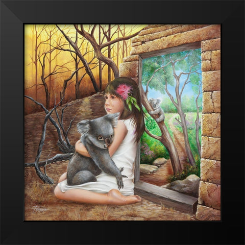 And She Persisted Black Modern Wood Framed Art Print by Ferraro