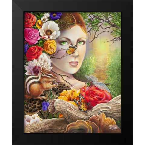 The Realm that Beckons Me Black Modern Wood Framed Art Print by Ferraro