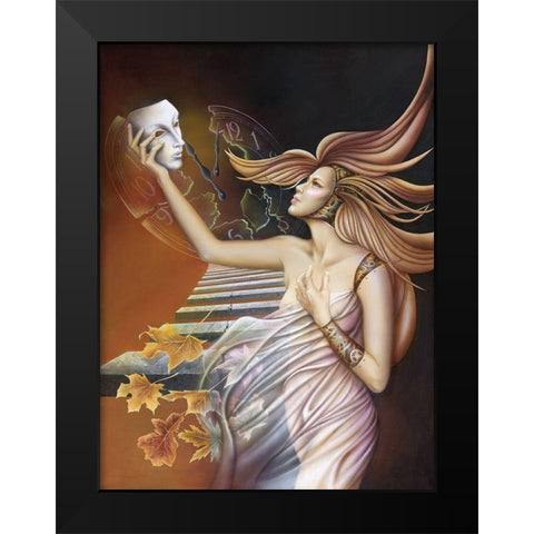 Time to Love and Trust Once Again Black Modern Wood Framed Art Print by Ferraro