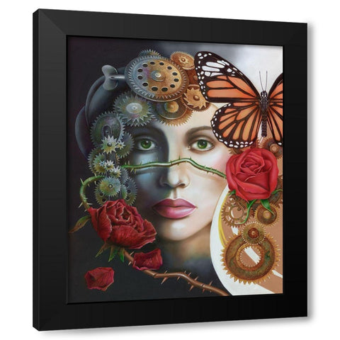 Time to Step out of the Darkness Black Modern Wood Framed Art Print with Double Matting by Ferraro