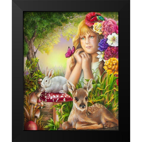 What Dreams are Made Of Black Modern Wood Framed Art Print by Ferraro