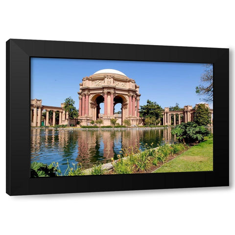 The Palace of Fine Arts in the Marina District of San Francisco-California Black Modern Wood Framed Art Print by Highsmith, Carol