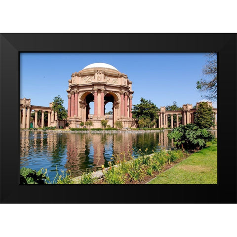 The Palace of Fine Arts in the Marina District of San Francisco-California Black Modern Wood Framed Art Print by Highsmith, Carol