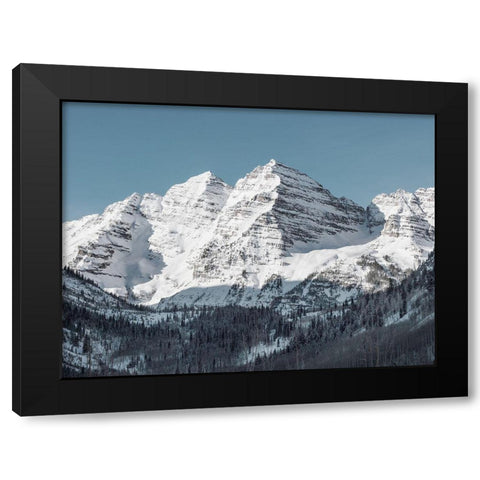 The Maroon Bells-Rocky Mountains-Aspen-Colorado Black Modern Wood Framed Art Print with Double Matting by Highsmith, Carol