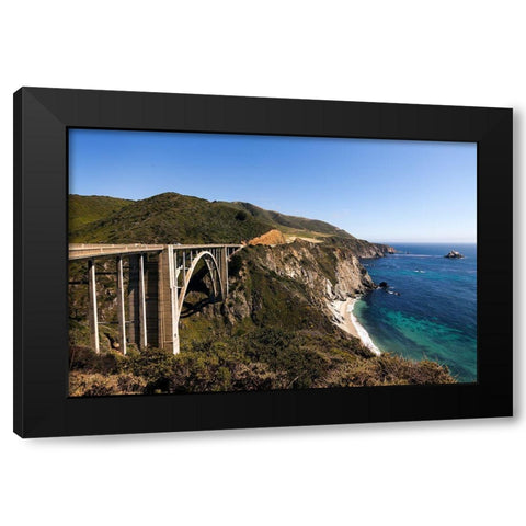 Pacific Coast Highway Scenic Black Modern Wood Framed Art Print with Double Matting by Highsmith, Carol