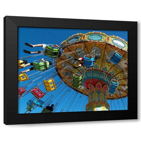 Swing ride in Santa Cruz-California Black Modern Wood Framed Art Print with Double Matting by Highsmith, Carol