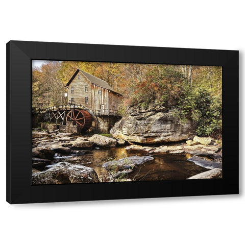The Glade Creek Grist Mill-West Virginia-USA Black Modern Wood Framed Art Print with Double Matting by Highsmith, Carol