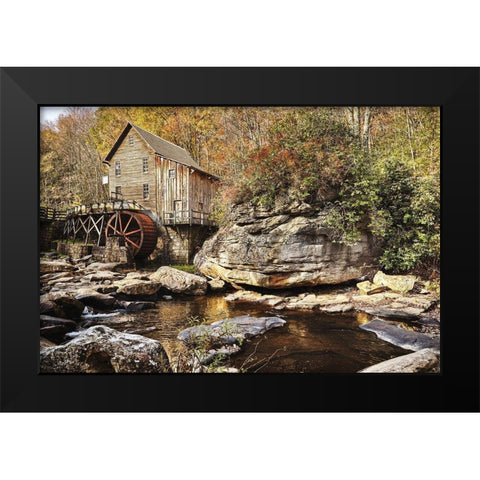 The Glade Creek Grist Mill-West Virginia-USA Black Modern Wood Framed Art Print by Highsmith, Carol