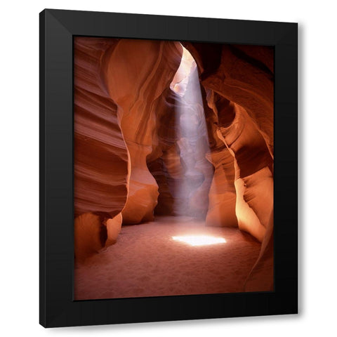 Stunning Light Shaft-Arizona Slot Canyon Black Modern Wood Framed Art Print with Double Matting by Highsmith, Carol