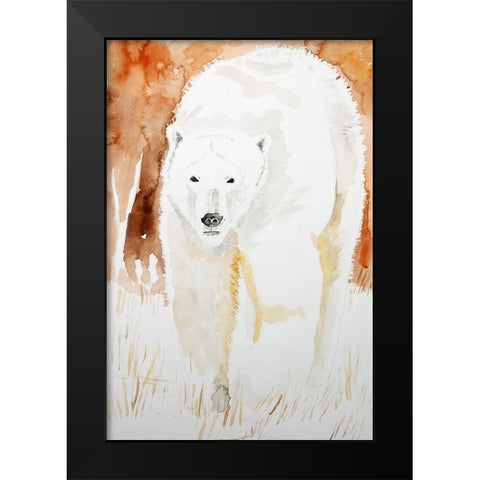 Polar Bear Black Modern Wood Framed Art Print by Derr, Wynn