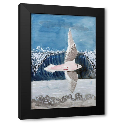 Rosss Gull Black Modern Wood Framed Art Print by Derr, Wynn