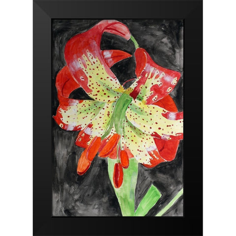Western Lily Black Modern Wood Framed Art Print by Derr, Wynn
