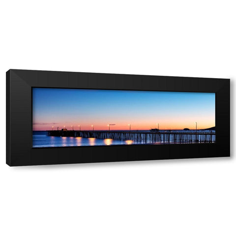 The Avila Beach Pier-California at Sunset Black Modern Wood Framed Art Print with Double Matting by Highsmith, Carol