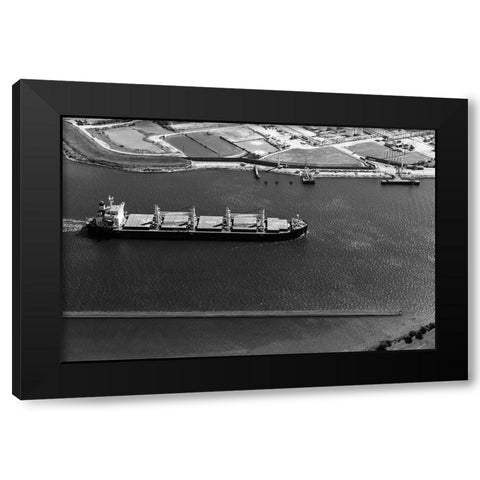 Houston Ship Channel Texas Black Modern Wood Framed Art Print with Double Matting by Highsmith, Carol