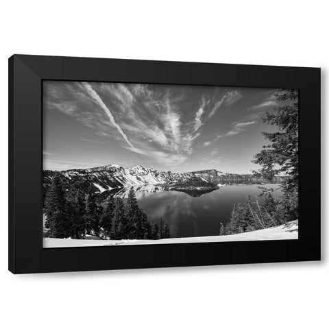 Crater lake Oregon Black Modern Wood Framed Art Print with Double Matting by Highsmith, Carol