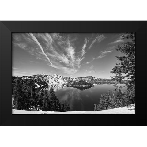 Crater lake Oregon Black Modern Wood Framed Art Print by Highsmith, Carol