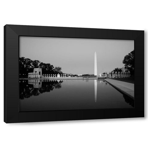 Washington Monument in the Pool at the National Mall Black Modern Wood Framed Art Print by Highsmith, Carol