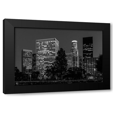 Central Los Angeles-California-at night Black Modern Wood Framed Art Print by Highsmith, Carol