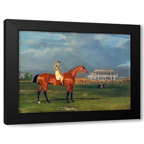 Memnon-with William Scott Up Black Modern Wood Framed Art Print with Double Matting by Herring, John Frederick