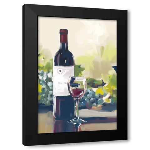 Wine II Black Modern Wood Framed Art Print by East Coast Licensing