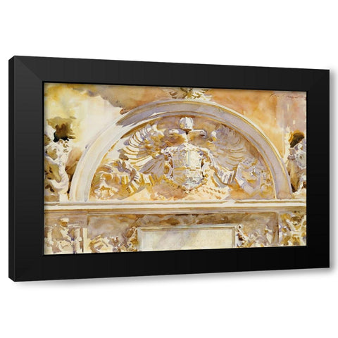Escutcheon of Charles V of Spain Black Modern Wood Framed Art Print by Sargent, John Singer