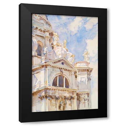 The Salute-Venice Black Modern Wood Framed Art Print with Double Matting by Sargent, John Singer