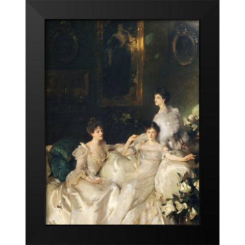 The Wyndham Sisters Black Modern Wood Framed Art Print by Sargent, John Singer