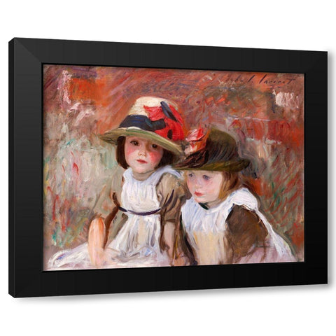 Village Children Black Modern Wood Framed Art Print with Double Matting by Sargent, John Singer