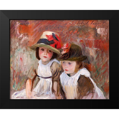 Village Children Black Modern Wood Framed Art Print by Sargent, John Singer