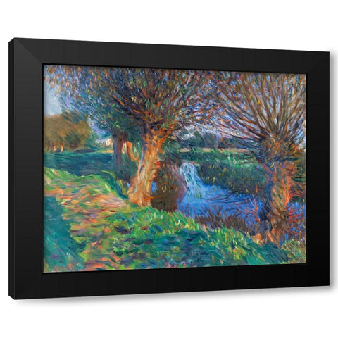 At Calcot Black Modern Wood Framed Art Print with Double Matting by Sargent, John Singer