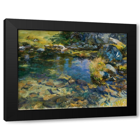 Alpine Pool Black Modern Wood Framed Art Print by Sargent, John Singer