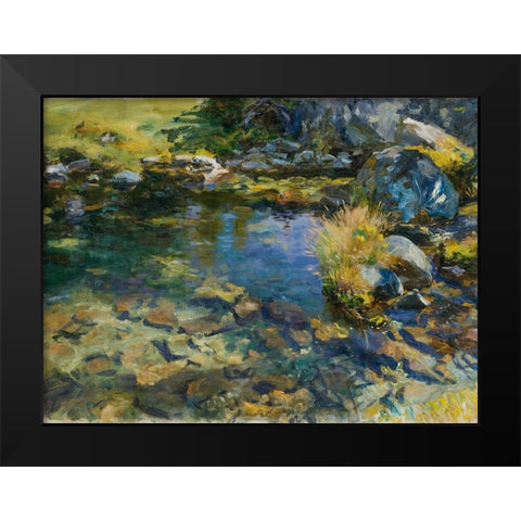 Alpine Pool Black Modern Wood Framed Art Print by Sargent, John Singer