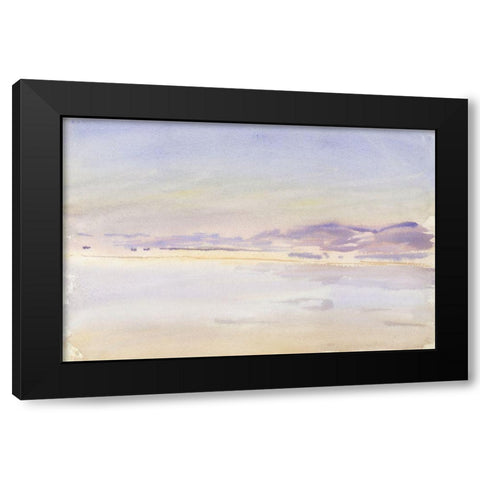 Sunset at Sea Black Modern Wood Framed Art Print with Double Matting by Sargent, John Singer