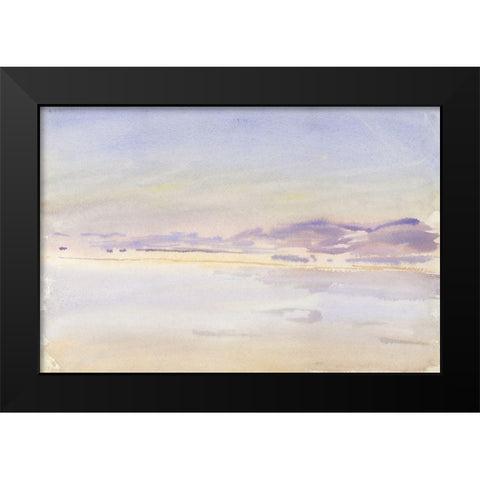 Sunset at Sea Black Modern Wood Framed Art Print by Sargent, John Singer