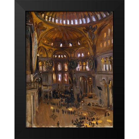 Santa Sofia Black Modern Wood Framed Art Print by Sargent, John Singer