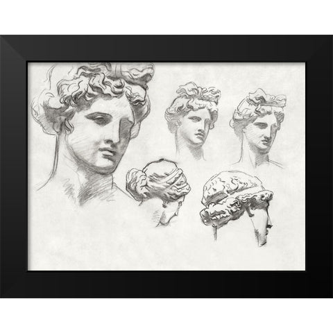 Studies for Apollo and the Muses Black Modern Wood Framed Art Print by Sargent, John Singer