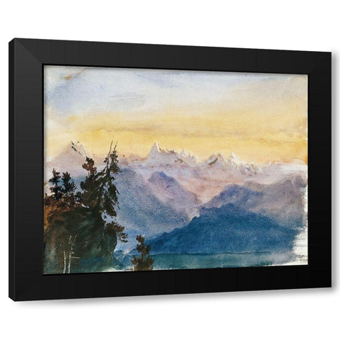 View from Mount Pilatus Black Modern Wood Framed Art Print with Double Matting by Sargent, John Singer