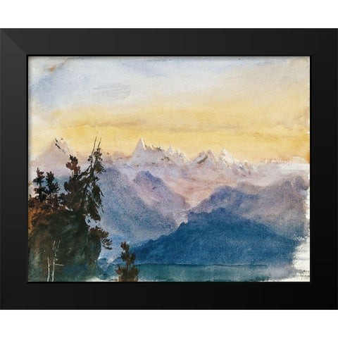 View from Mount Pilatus Black Modern Wood Framed Art Print by Sargent, John Singer