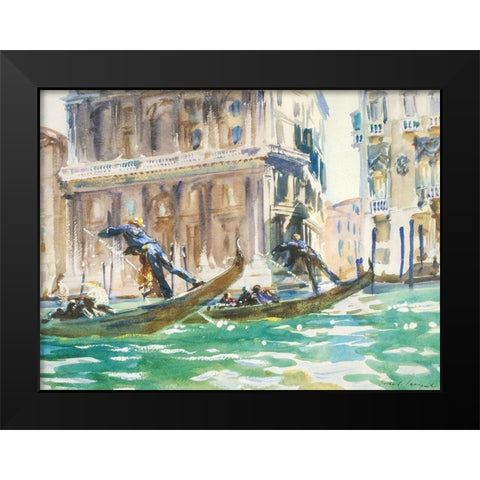 View of Venice Black Modern Wood Framed Art Print by Sargent, John Singer