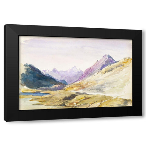 Switzerland Black Modern Wood Framed Art Print with Double Matting by Sargent, John Singer