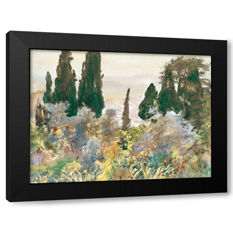 Granada Black Modern Wood Framed Art Print with Double Matting by Sargent, John Singer
