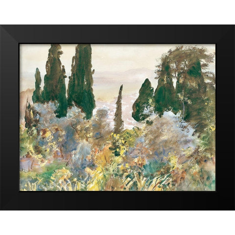 Granada Black Modern Wood Framed Art Print by Sargent, John Singer