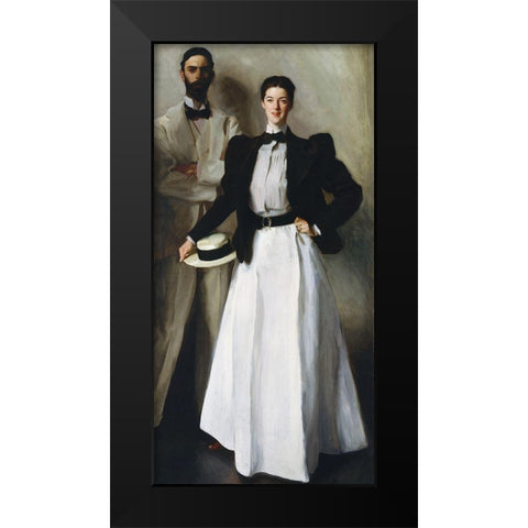 Mr. and Mrs. I. N. Phelps Stokes Black Modern Wood Framed Art Print by Sargent, John Singer